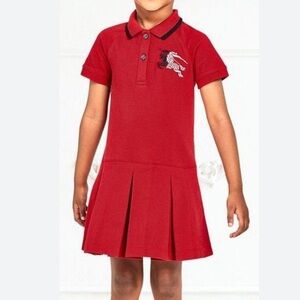 Burberry Mollyanna Mini Me Red Logo Polo Dress in Size 12Y